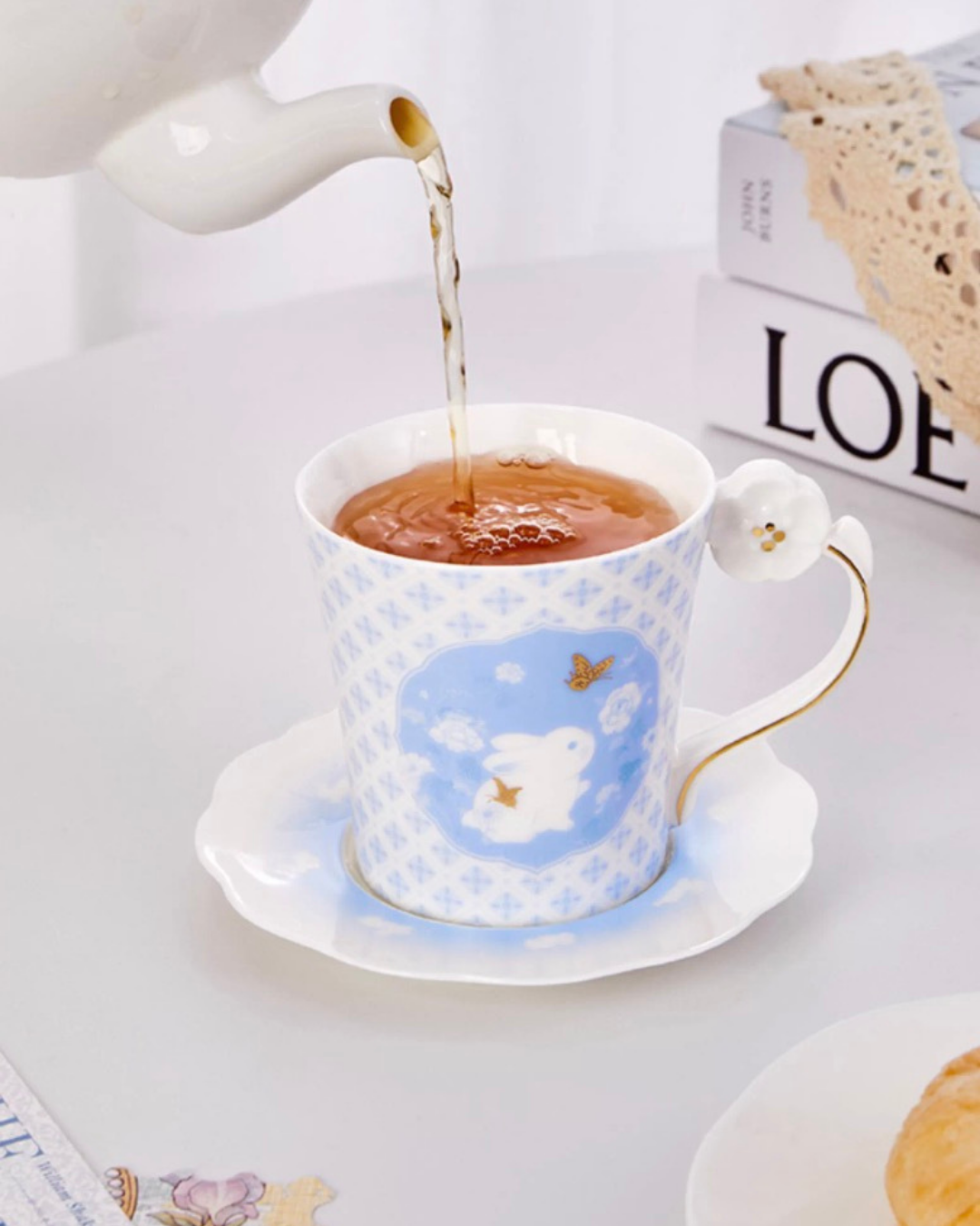 Jade Rabbit Cup & Saucer Set