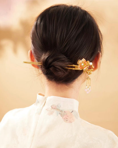 Crown of Peonies Hairpin