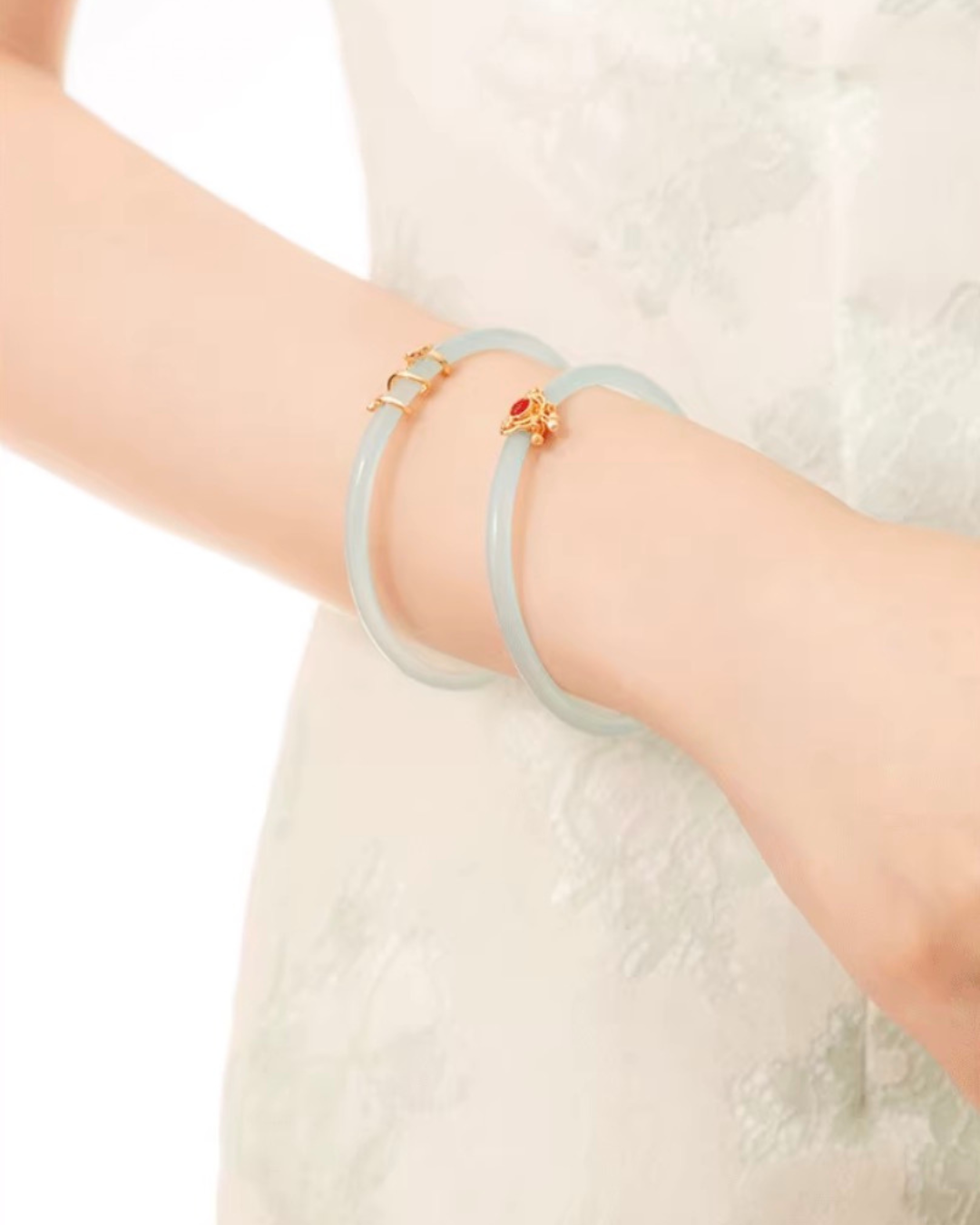 Imperial Ruyi Jade Duo Bangles