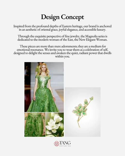Verdant Magnolia Brooch