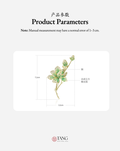 Verdant Magnolia Brooch