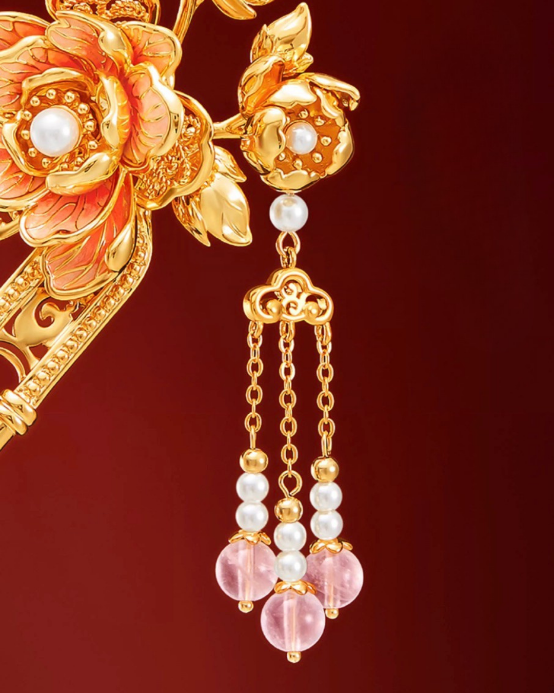 Crown of Peonies Hairpin