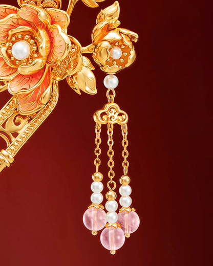 Crown of Peonies Hairpin