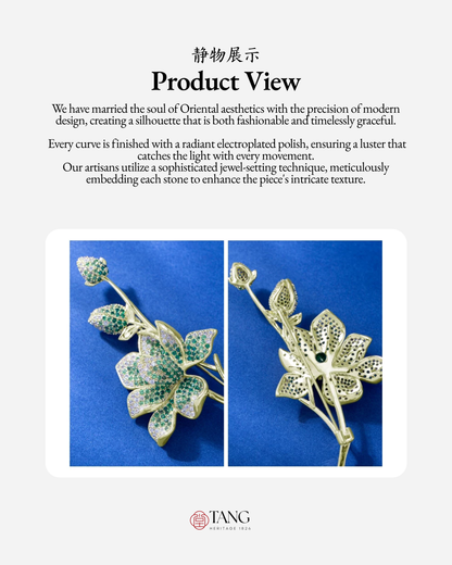 Verdant Magnolia Brooch