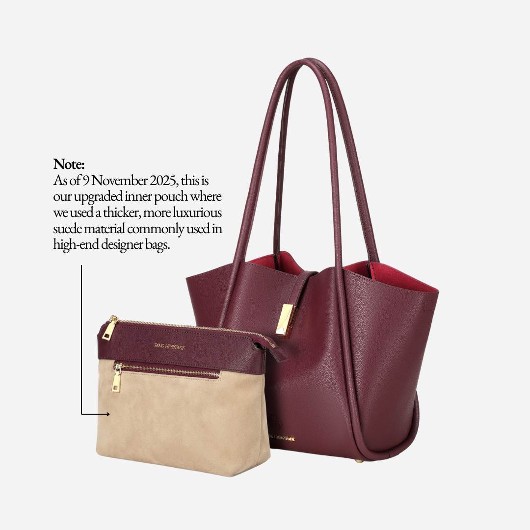 Tang Red 30 Empress Crescent Tote