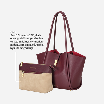 Tang Red 30 Empress Crescent Tote