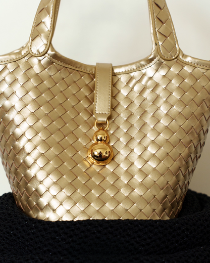 Tang Gold 25 Woven Bucket Bag
