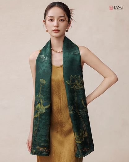 Dreamscape Cloud Silk Mulberry Scarf