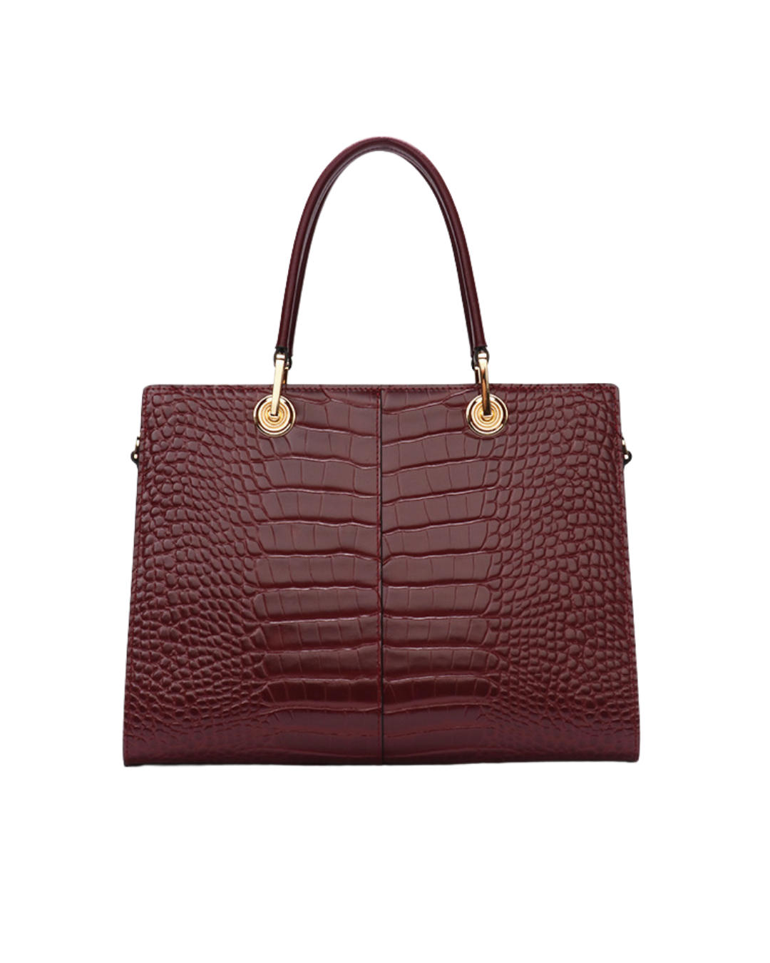 Tang Red 30 Crocodile-Embossed Brocade Tote