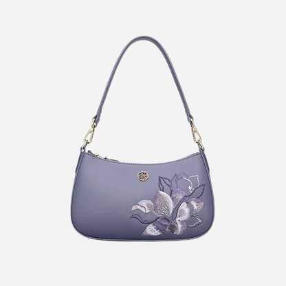 Tang Red 24 Embroidered Peony Shoulder Bag