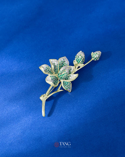 Verdant Magnolia Brooch