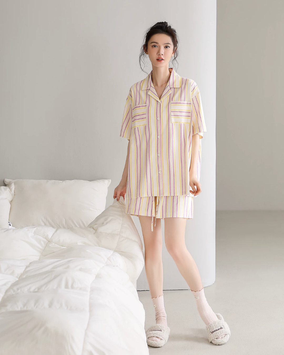 Cǎi Pajamas Set (Short Sleeve & Shorts)