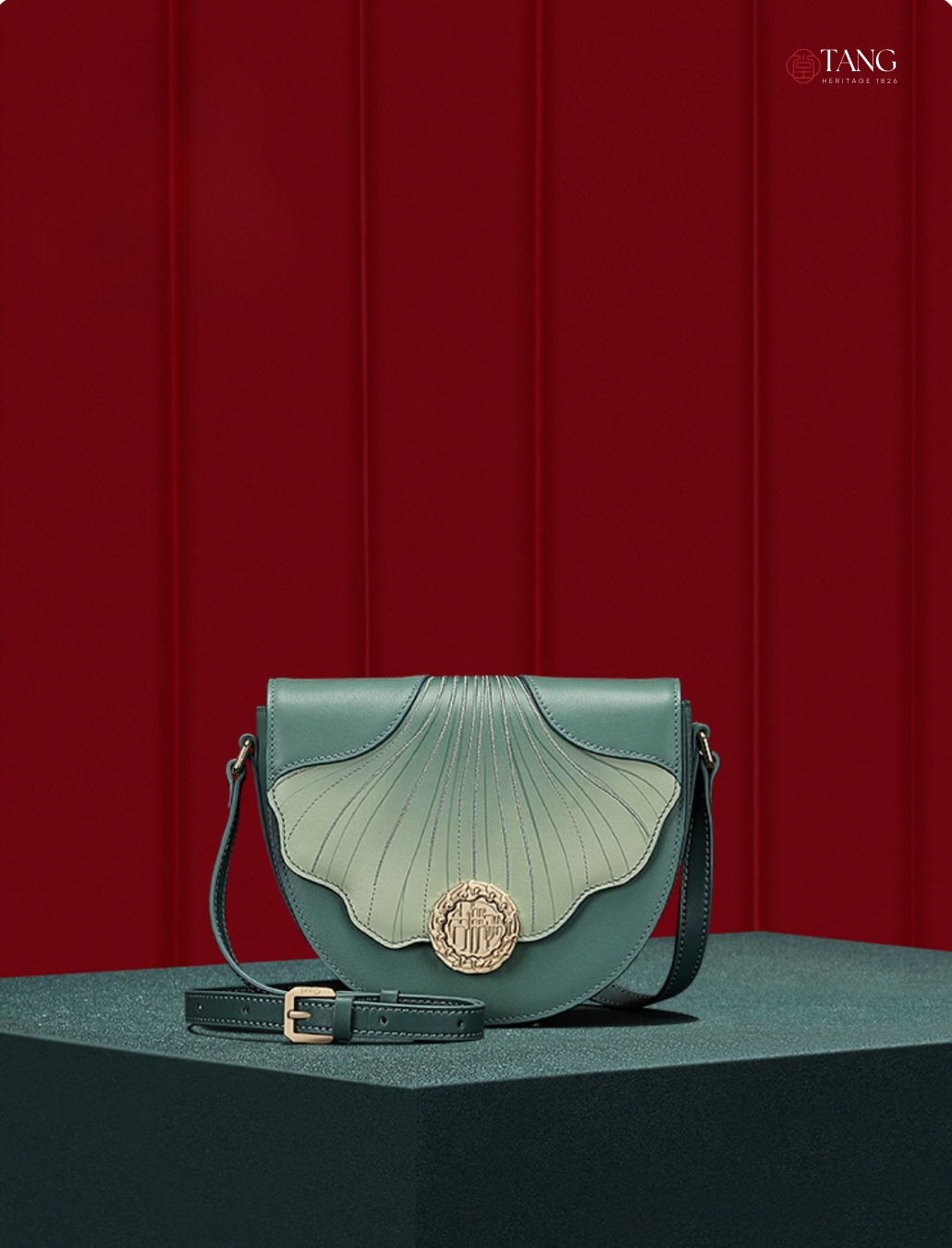 Tang Imperial 25 Embroidered Ginkgo Waltz Saddle Bag