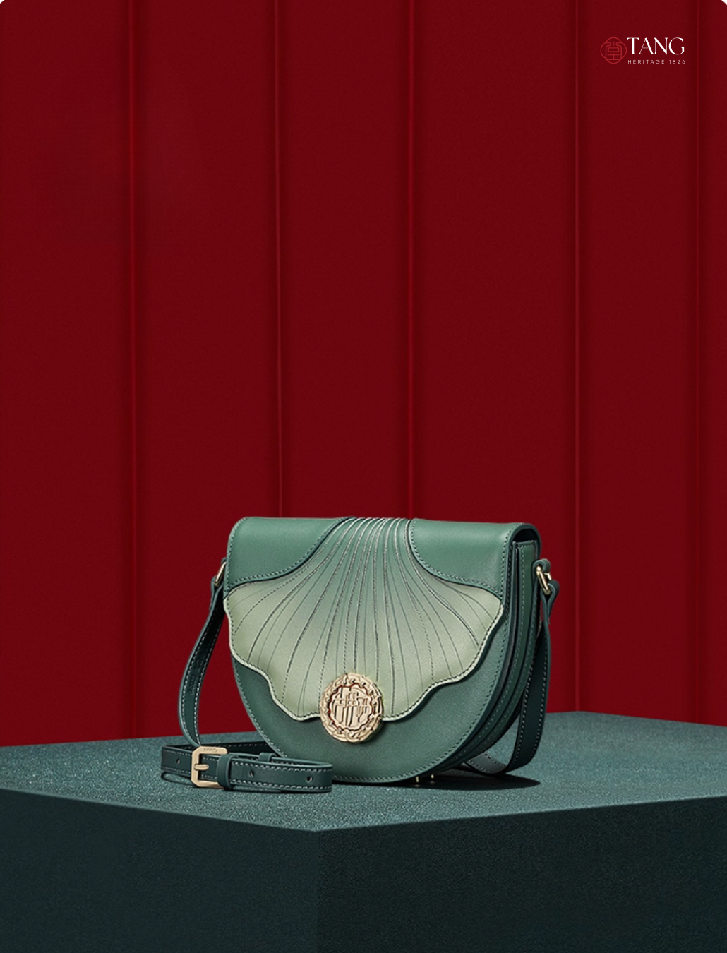 Tang Imperial 25 Embroidered Ginkgo Waltz Saddle Bag