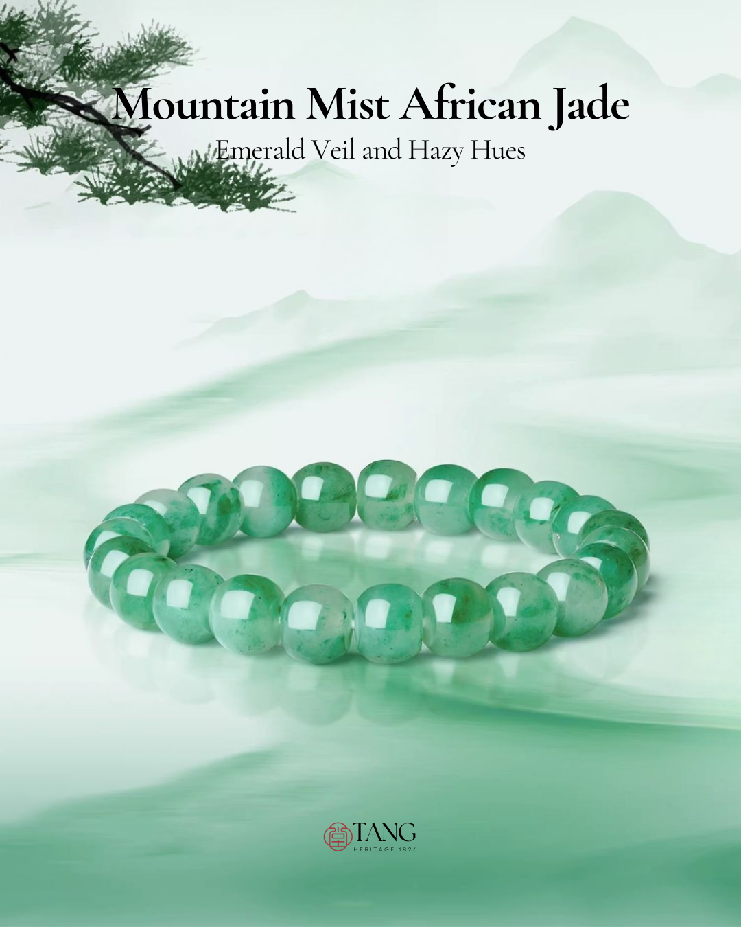 Mountain Mist African Jade Beaded Bracelet