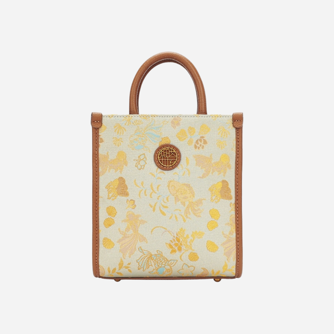 Tang Red 26 Gold Song Brocade Messenger Bag