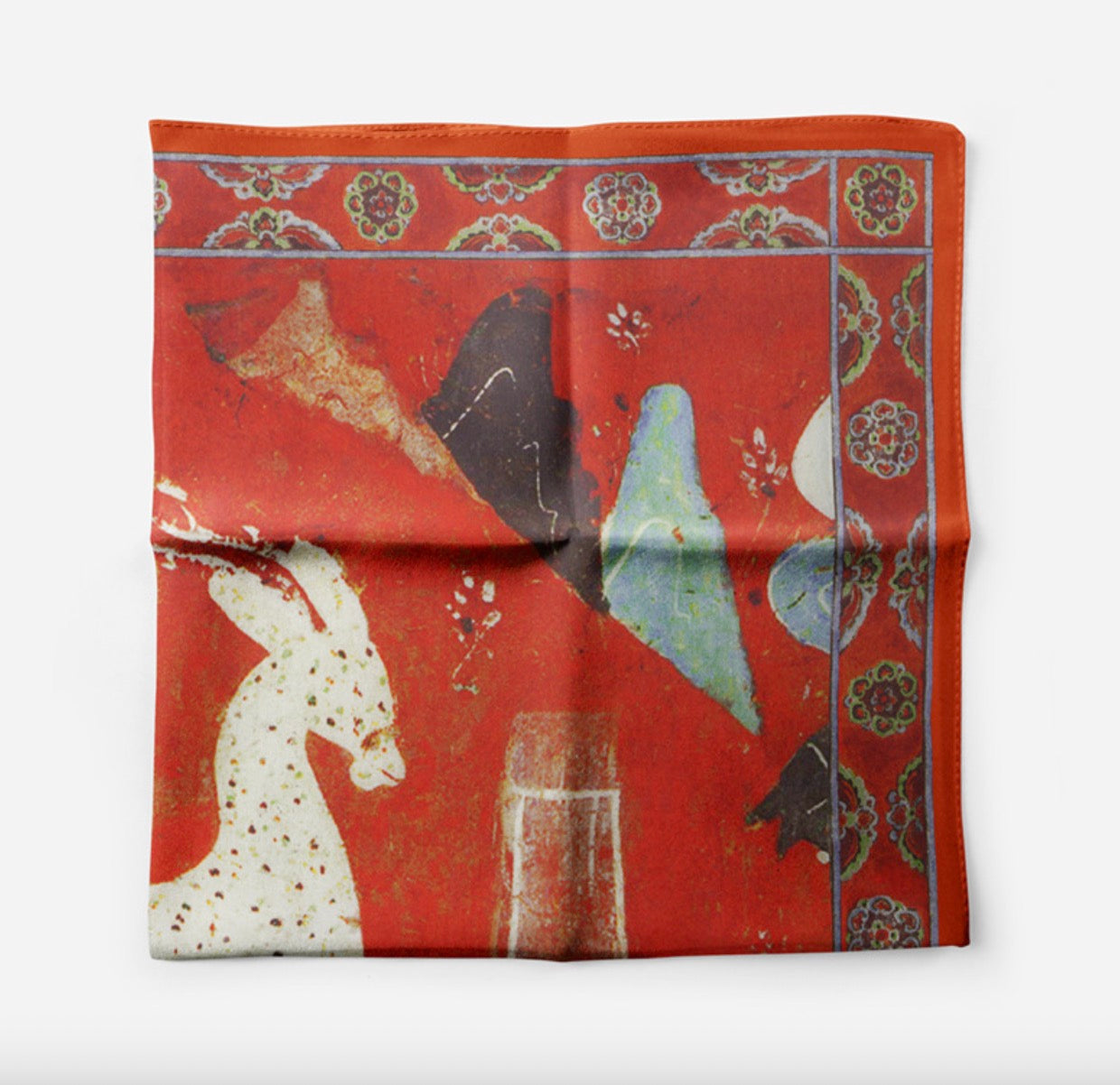 "The Nine-Colored Deer" Heritage Artwork Silk Scarf