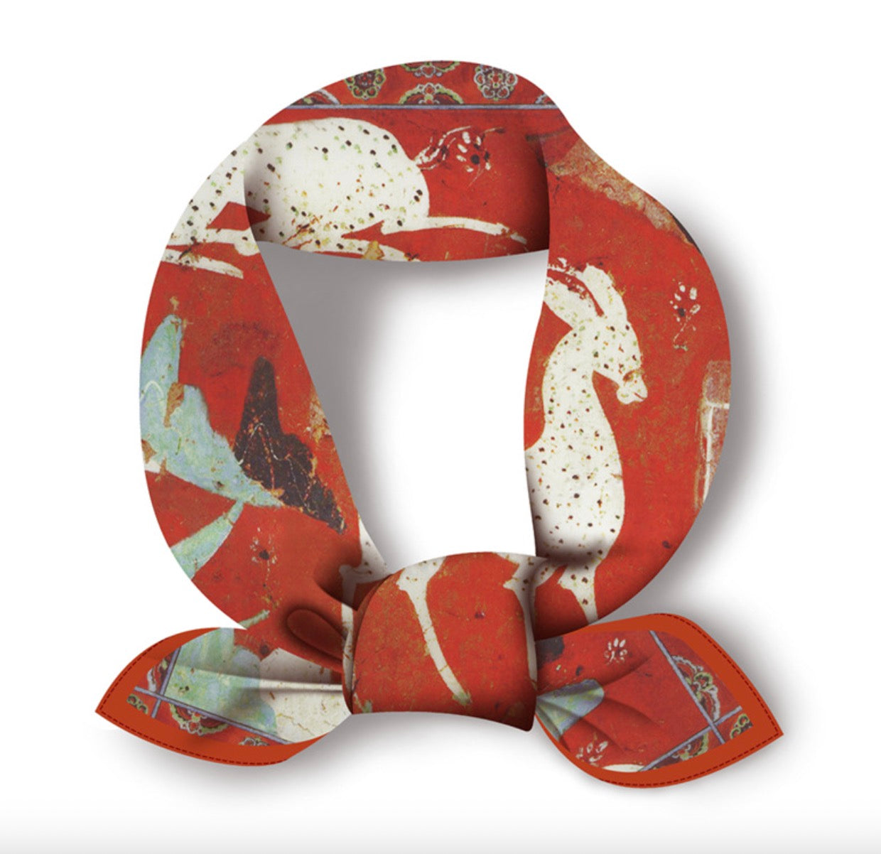 "The Nine-Colored Deer" Heritage Artwork Silk Scarf