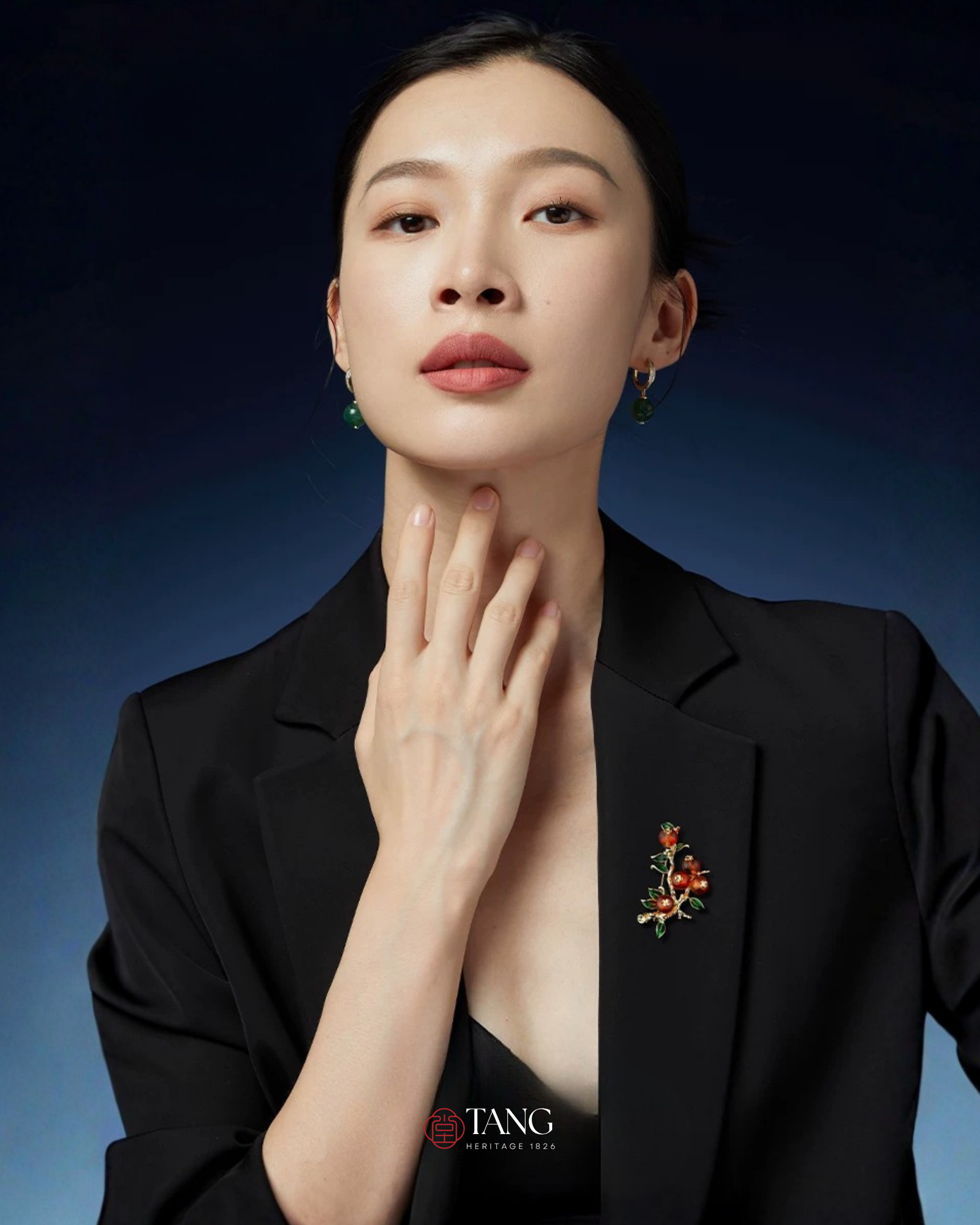 Auspicious Persimmon Brooch
