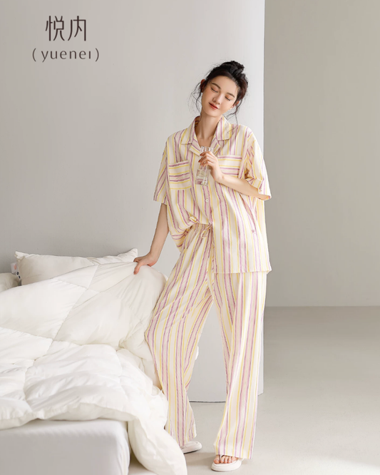 Cǎi Pajamas Set (Short Sleeve & Pants)