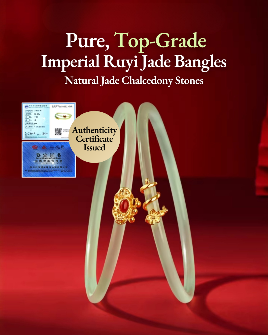 Imperial Ruyi Jade Duo Bangles