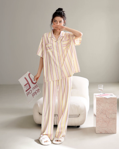 Cǎi Pajamas Set (Short Sleeve & Pants)