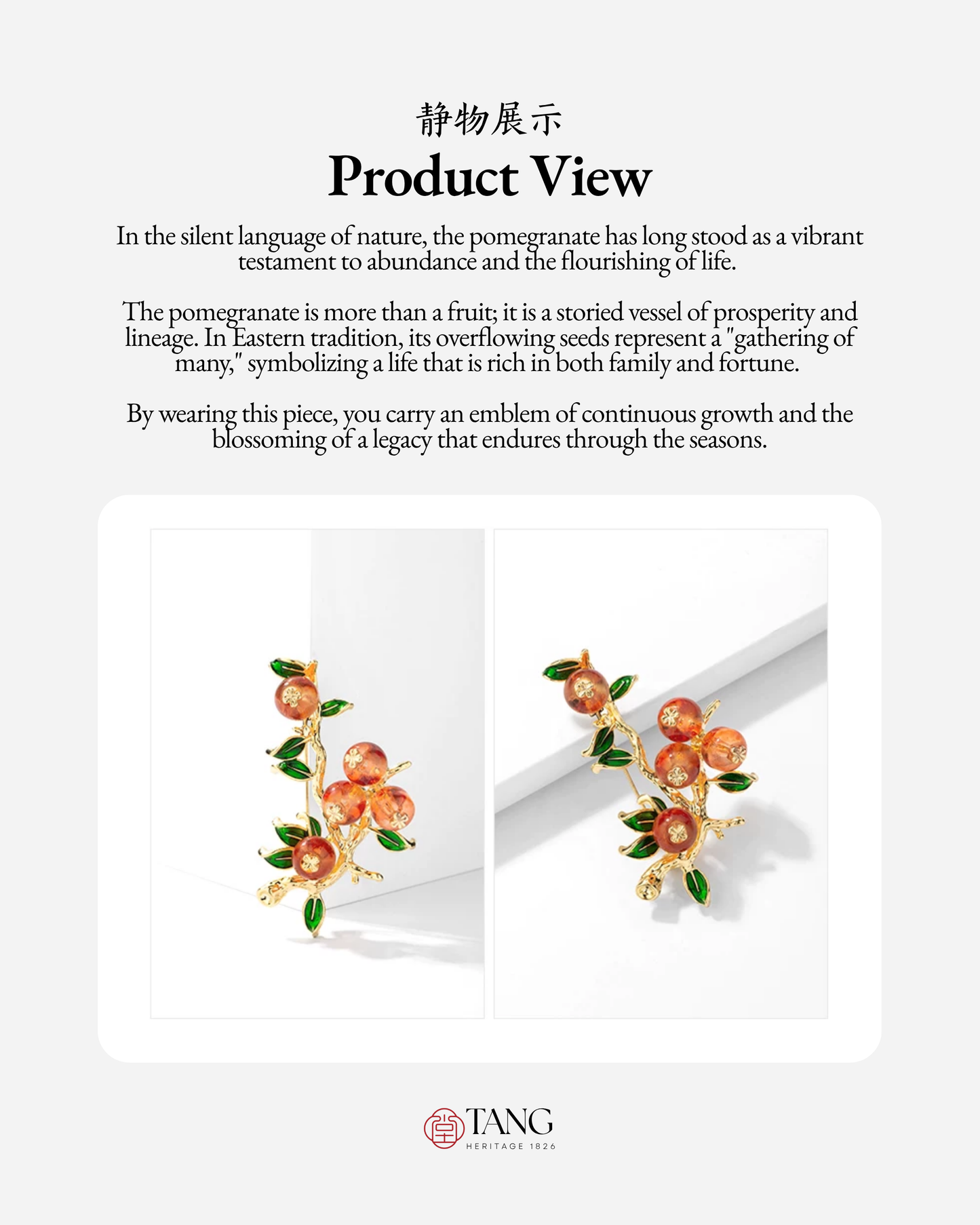Auspicious Persimmon Brooch