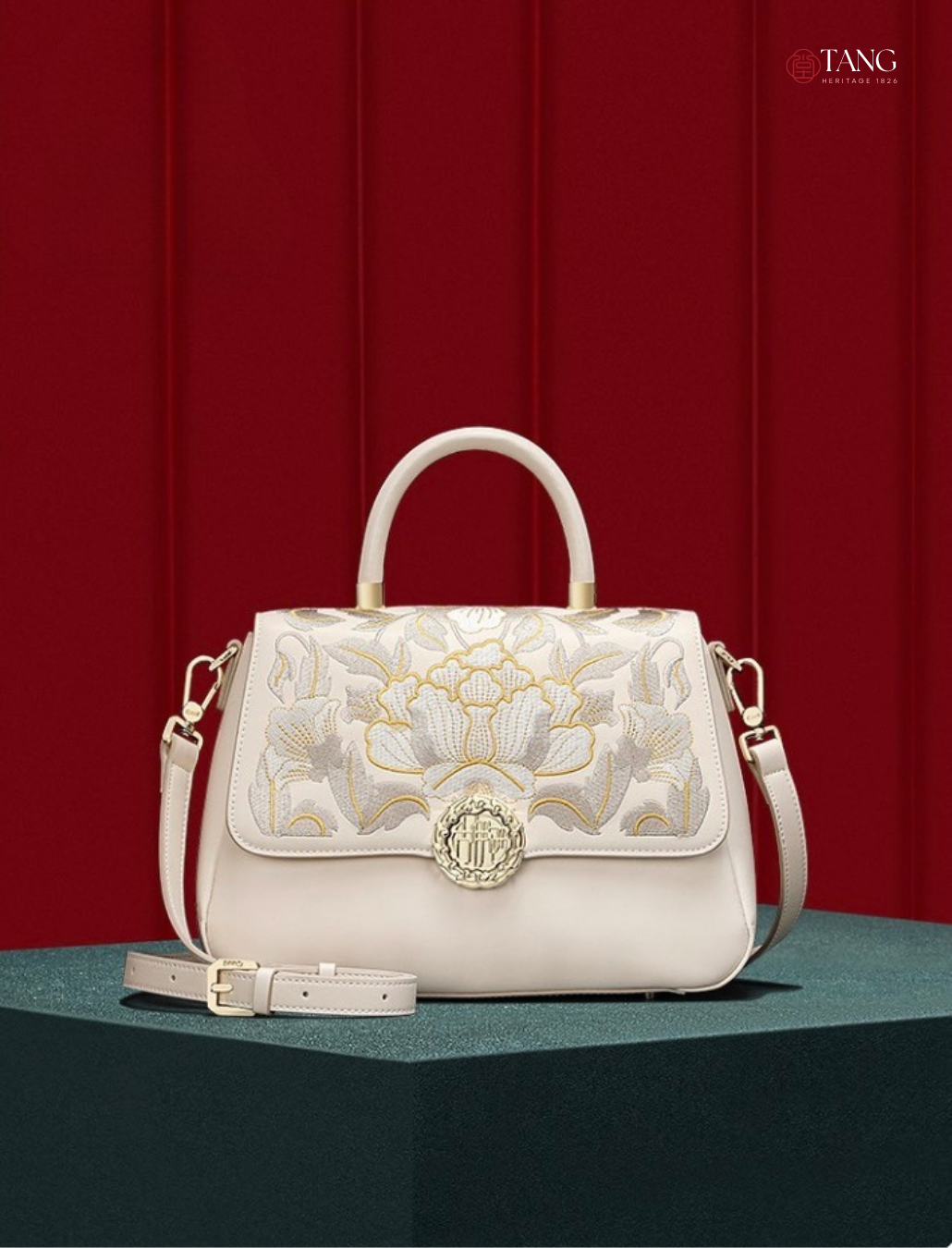 Tang Imperial 25 Embroidered Blossoms Tote