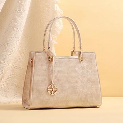 Tang Red 29 Almond Crocodile-Embossed Tote II