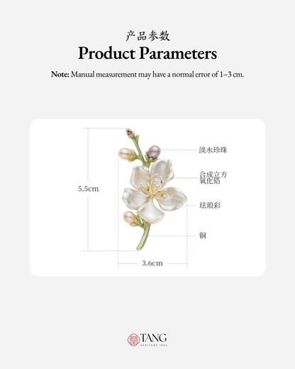 Ivory Magnolia Brooch