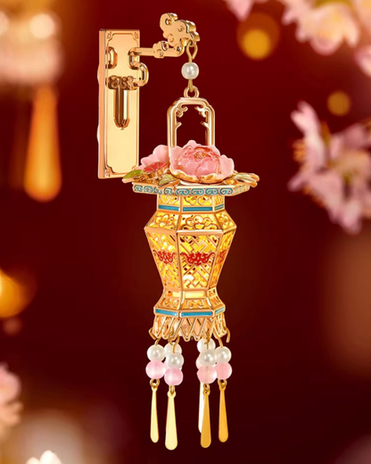 Blooming Court Lantern Fridge Magnet