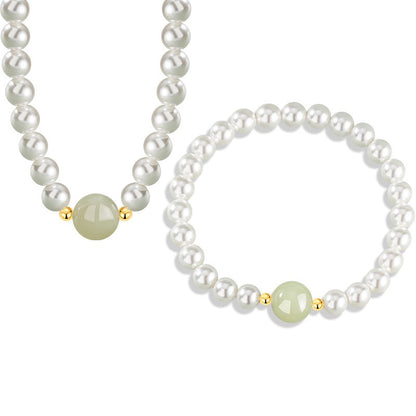 Luna Pearl Jade Jewellery Set