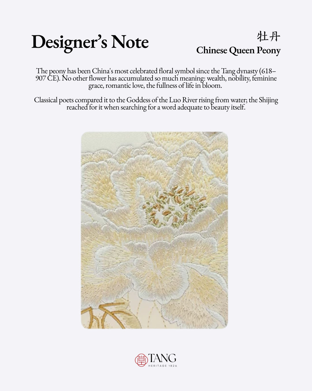 Tang Red 24 Embroidered Queen Peony Shoulder Bag