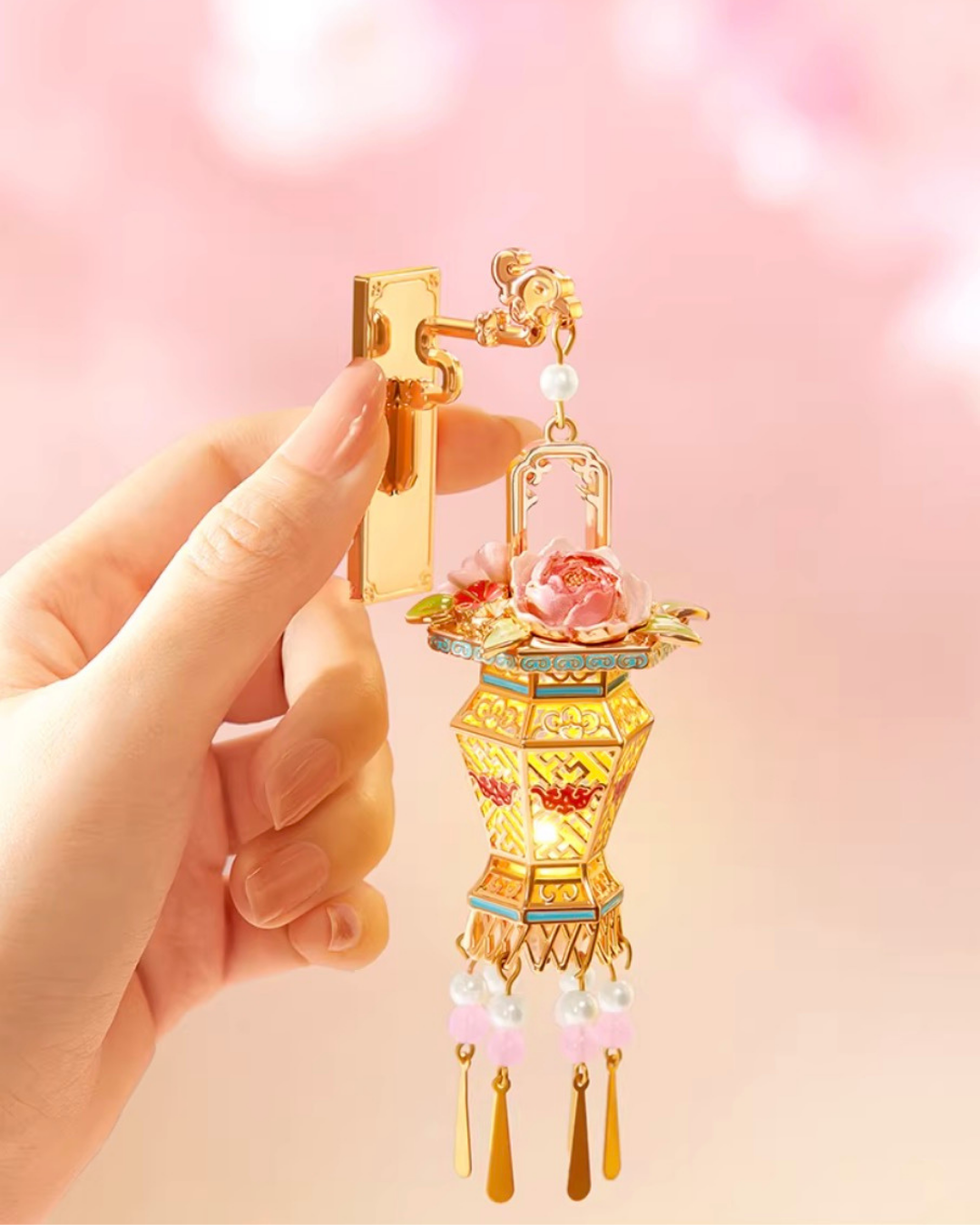 Blooming Court Lantern Fridge Magnet
