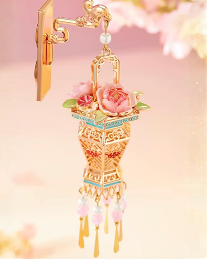 Blooming Court Lantern Fridge Magnet