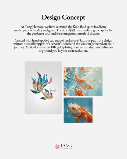 Rising Koi Brooch