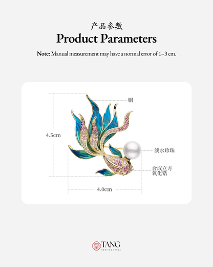 Rising Koi Brooch