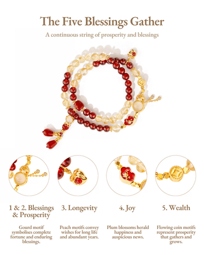Five Blessings Dual-Loop Bracelet