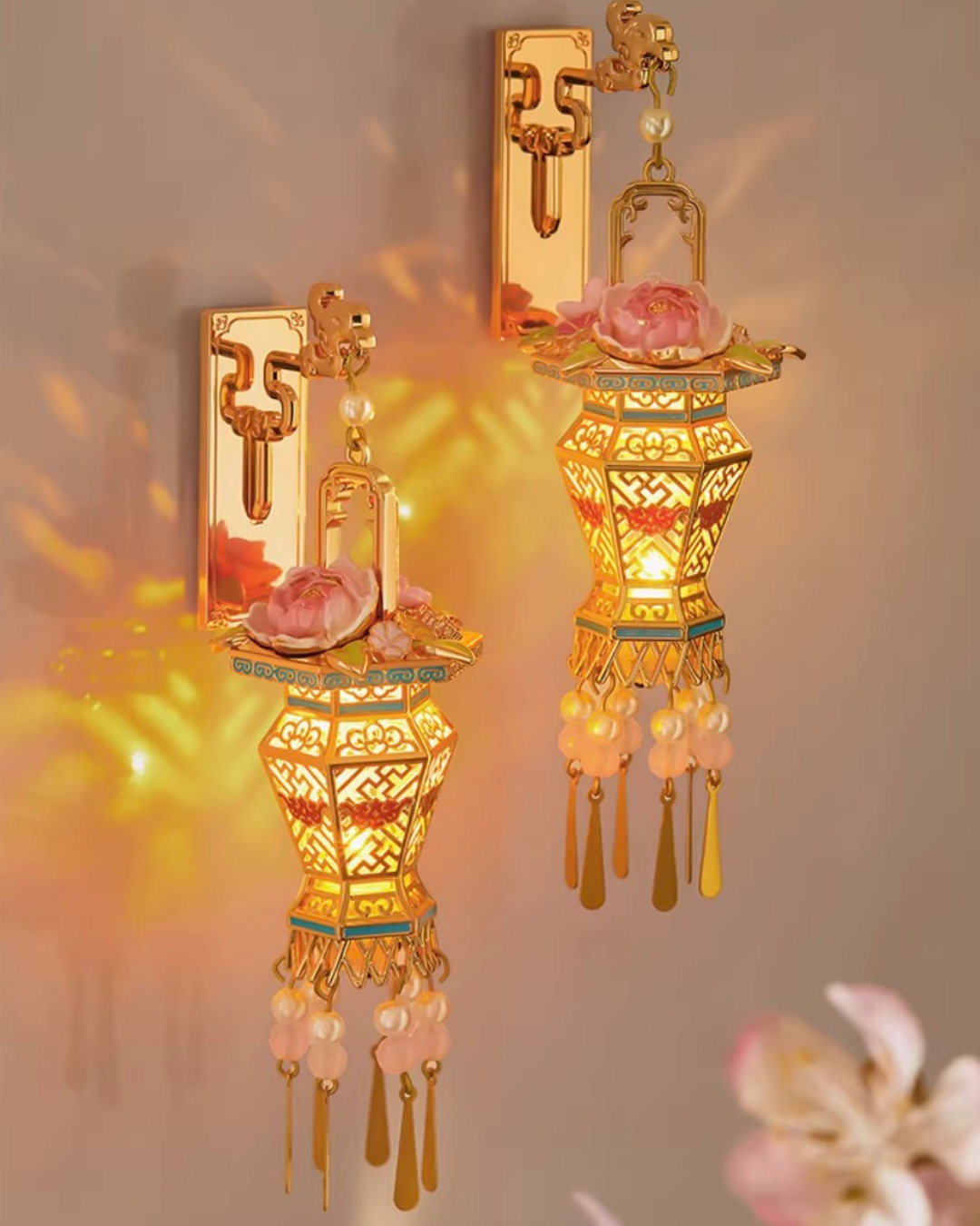 Blooming Court Lantern Fridge Magnet
