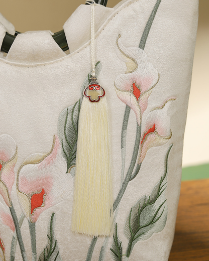 Tang Bloom Trumpet Lily Top-Handle Bag