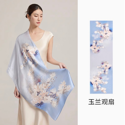 Celadon Mist Mulberry Silk Scarf (170x53cm)