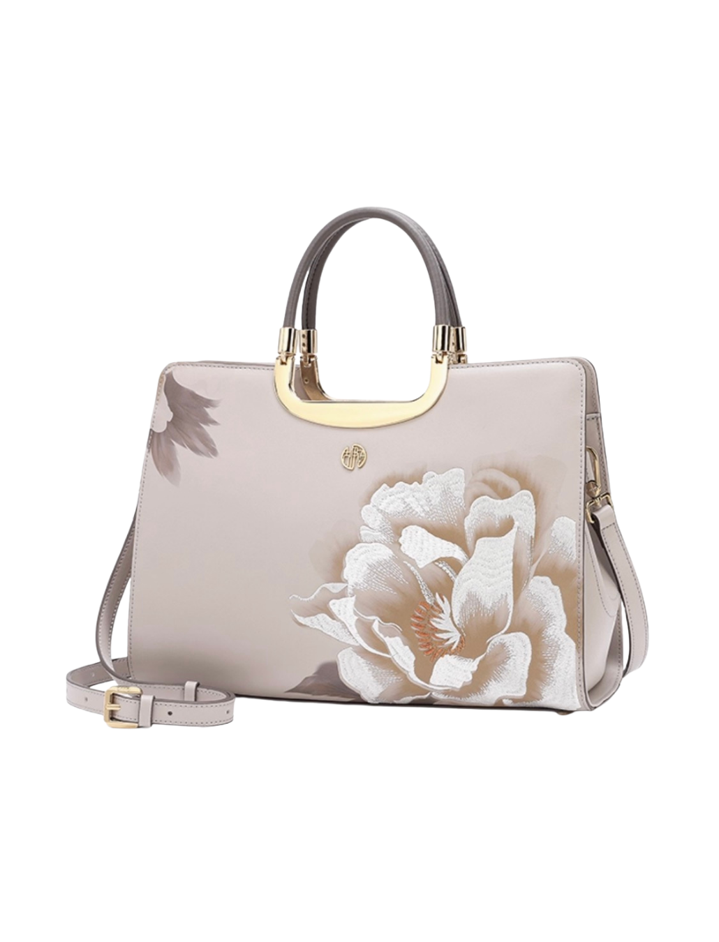 Tang Imperial 28 Embroidered Peony Bloom Tote