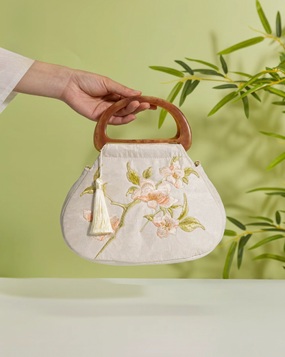 Tang Bloom Magnolia Top-Handle Bag