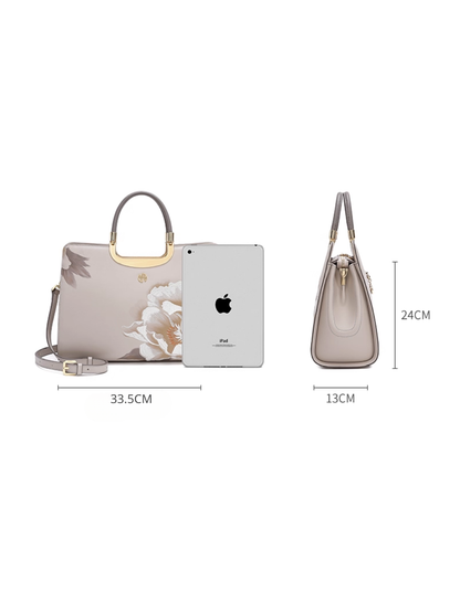 Tang Imperial 28 Embroidered Peony Bloom Tote
