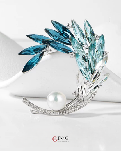 Moonlit Wave Brooch
