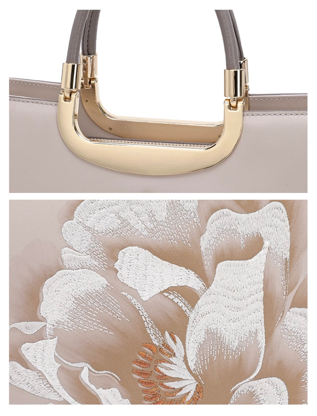 Tang Imperial 28 Embroidered Peony Bloom Tote