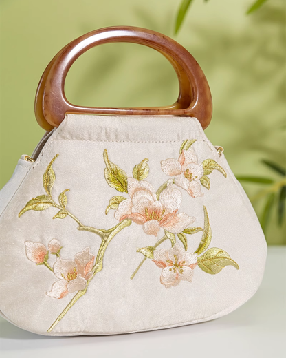 Tang Bloom Magnolia Top-Handle Bag