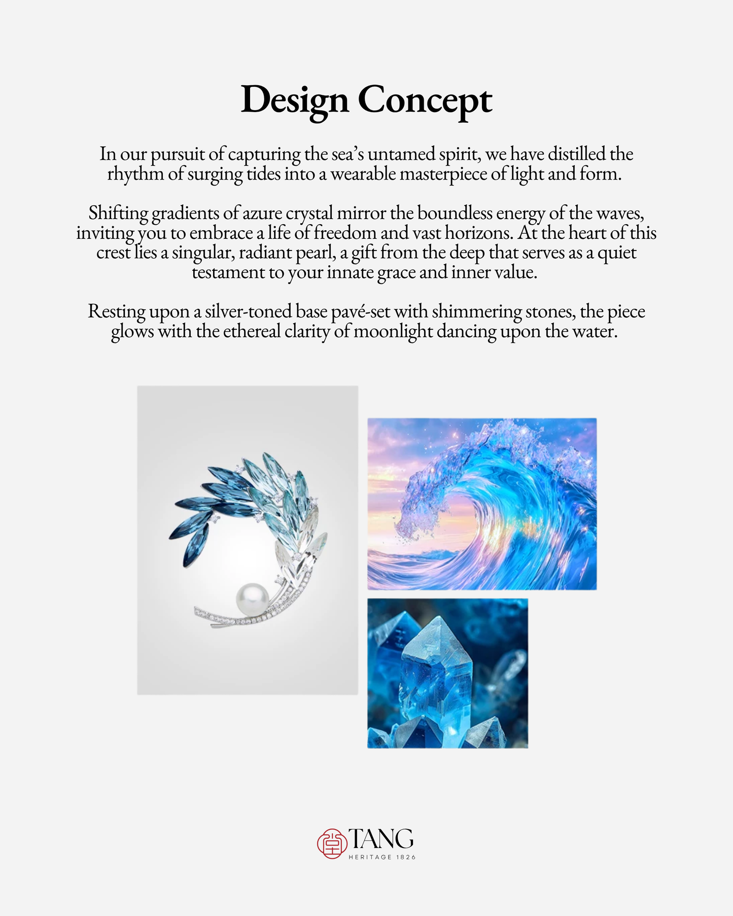 Moonlit Wave Brooch