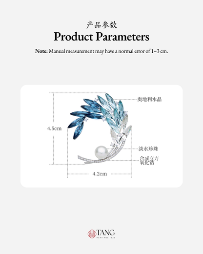 Moonlit Wave Brooch