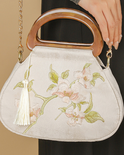 Tang Bloom Magnolia Top-Handle Bag